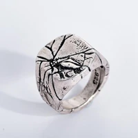 vintage punk rock broken crack legal signet ring gothic mens viking sygnet ring retro amulet gifts