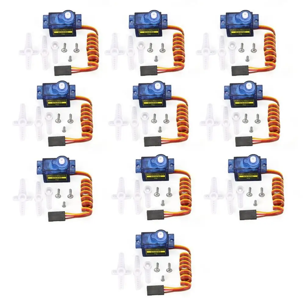 5 шт./10 шт. DXW 90 9 г мини микро сервомотор рога для SG90 RC робот рука Вертолет