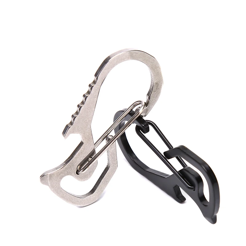 1pc Outdoor Keychain Carabiner Stainless Steel Buckle Key Ring Clip Hook | Спорт и развлечения