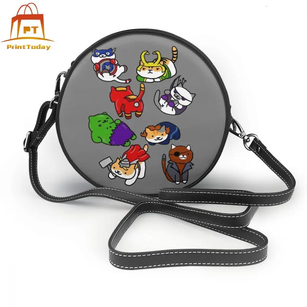 

Неко Atsume сумка Atsume собрать кожаная сумка Уличная высокое качество женские сумки мульти Функция кросс-боди с принтом круглый кошелек