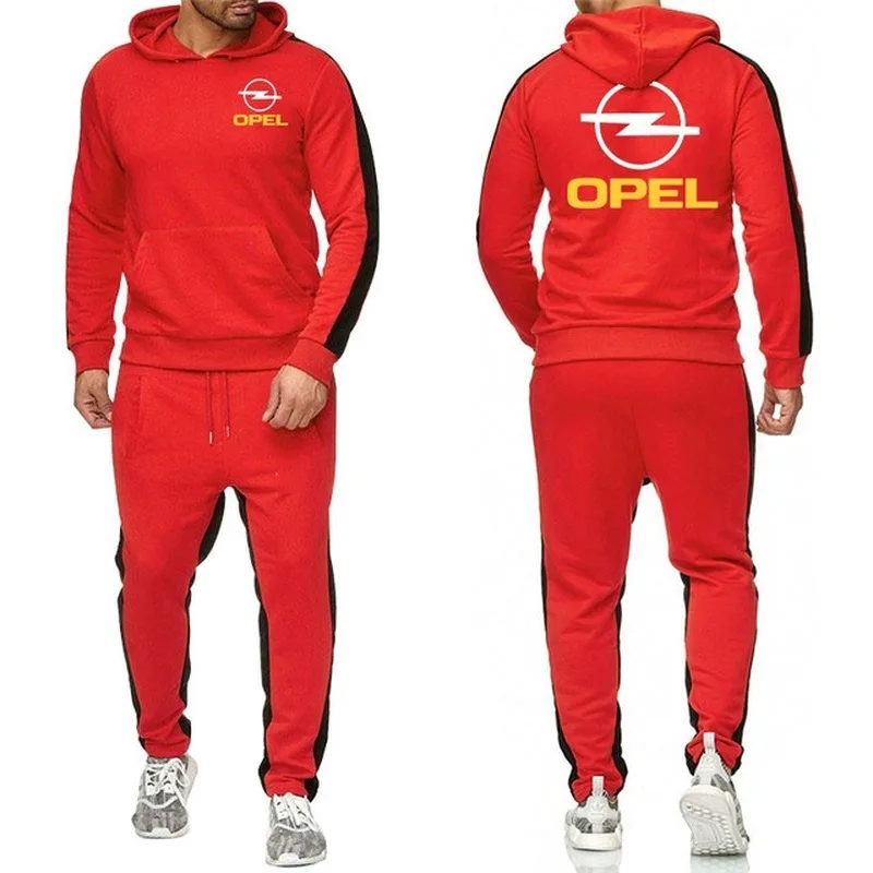 

2021 NEW OPEL Car Logo Sweatshirts Men Hoodie Sweatpants Casual Customize Pullover Suit clothes Male Cotton Trousers