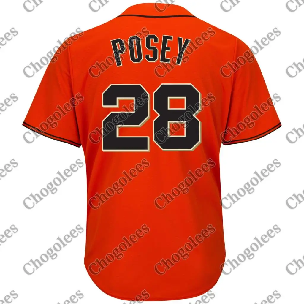 

Бейсбольная майка Buster Posey San Francisco, превосходный классный игрок-оранжевая Майка