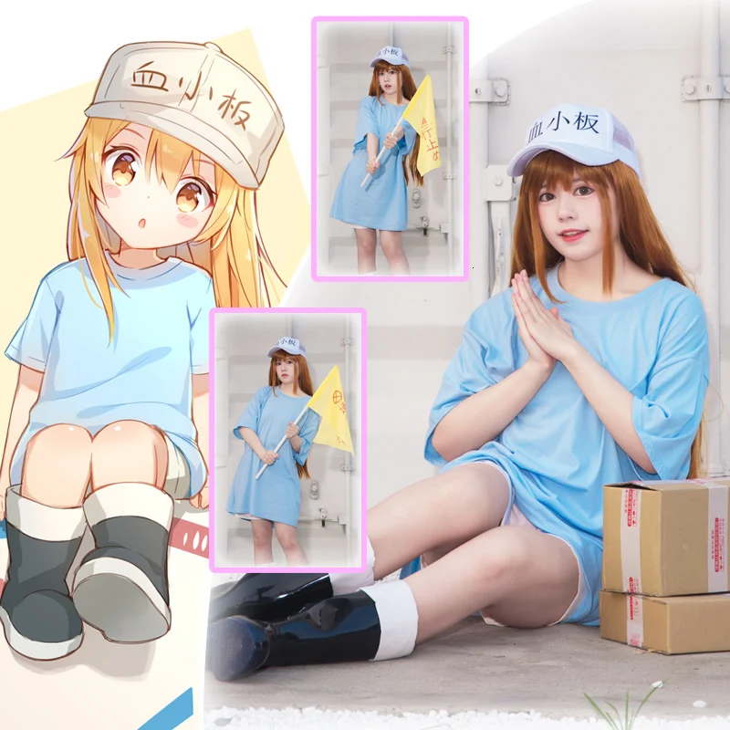 Костюм для косплея cell at Work новый костюм на платформе аниме Hataraku Saibou футболка