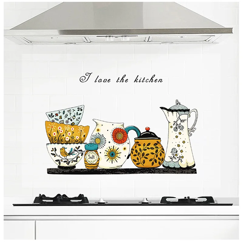 

Kitchen kitchen anti-lampblack ceramic tile wall pasting decoration high temperature resistant cabinet self-adhesive wallpaper