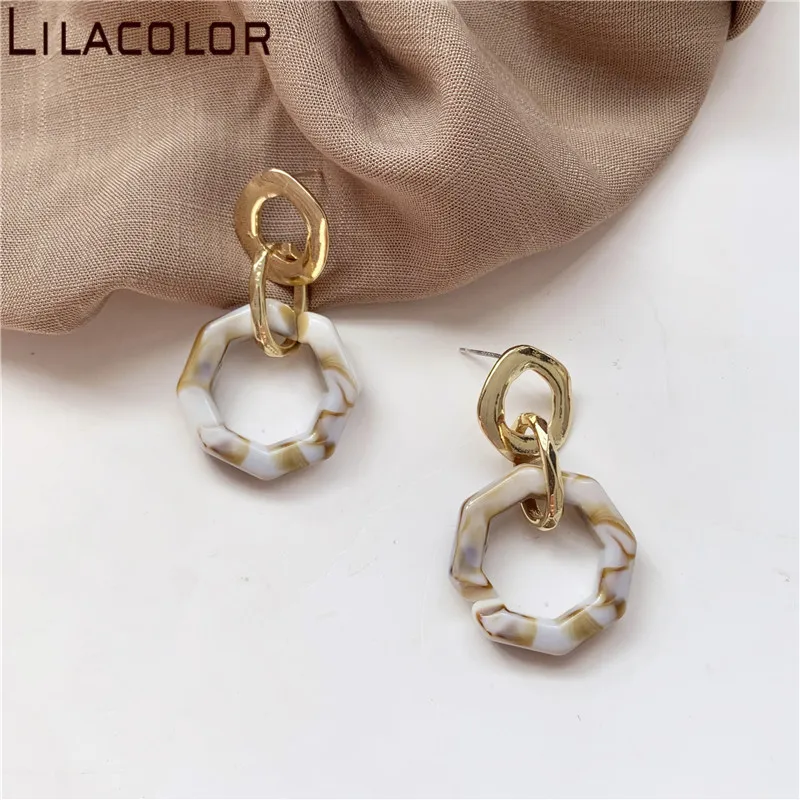 Lilacolor S925 Серебряные булавки винтажные Женские Висячие серьги неправильные