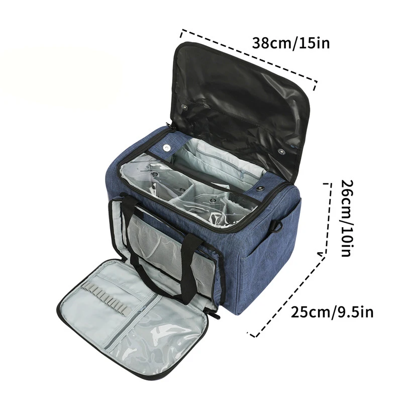 Сумка для вязания сумка тоут с внутренним разделителем шерстяных крючков набор