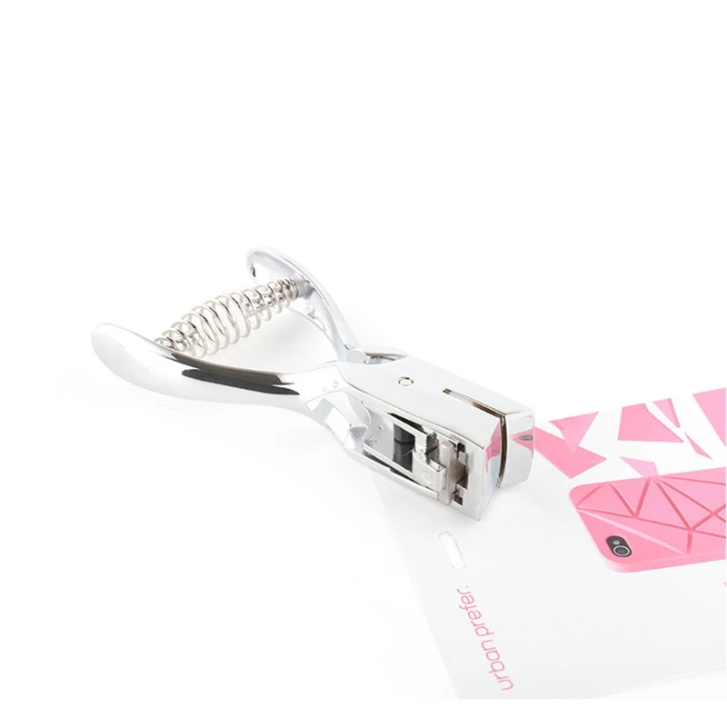 

Metal Single Oval Hole Puncher Hand Held Paper Punch Cut Plier for Scrapbooking Border School Office Supplies
