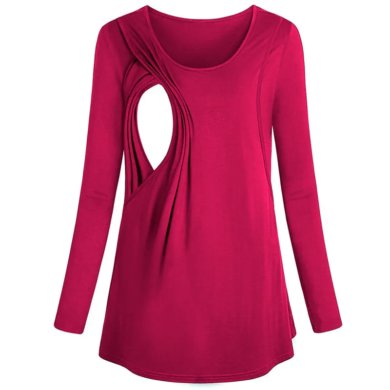 

Pregnant women breastfeeding clothing women's long-sleeved comfortable cotton fashion show body pregnant women layered breastfee