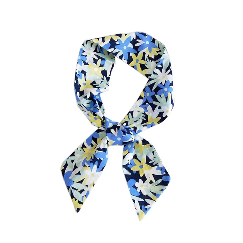 Женский маленький шарф шейный платок ленты для волос 90*5 см шаль на голову