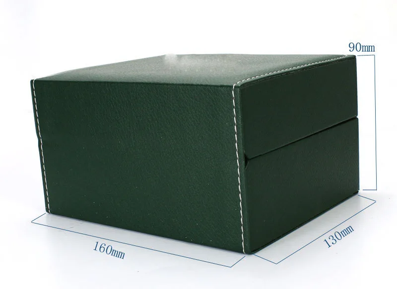 

Best Dark Green Watch Box Gift Woody Case For ROX Watches Booklet Card Tags and Papers In Watches Rolexable Box