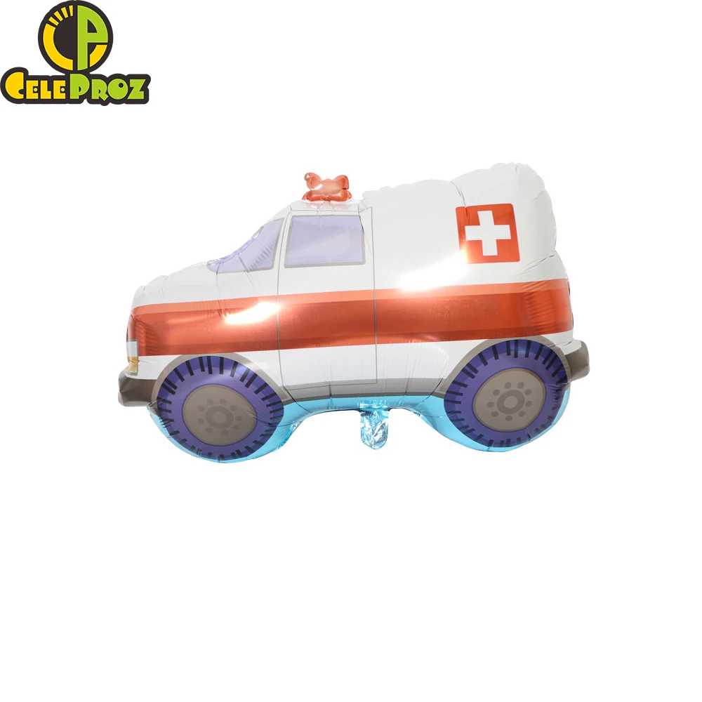 1 шт. мультфильм автомобиль фольги воздушный шар пожарная машина Поезд Автобус