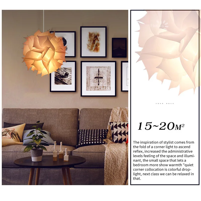 Лепесток Форма люстра с абажуром DIY абажур романтическая комната кулон освещение