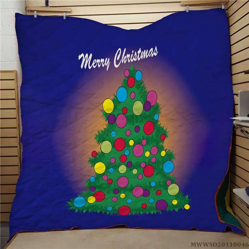 

3D Highend Quilt Christmas Tree Design Super Soft Breathable Unique Bed Gift For Kids Adult Modern Home Bed Set