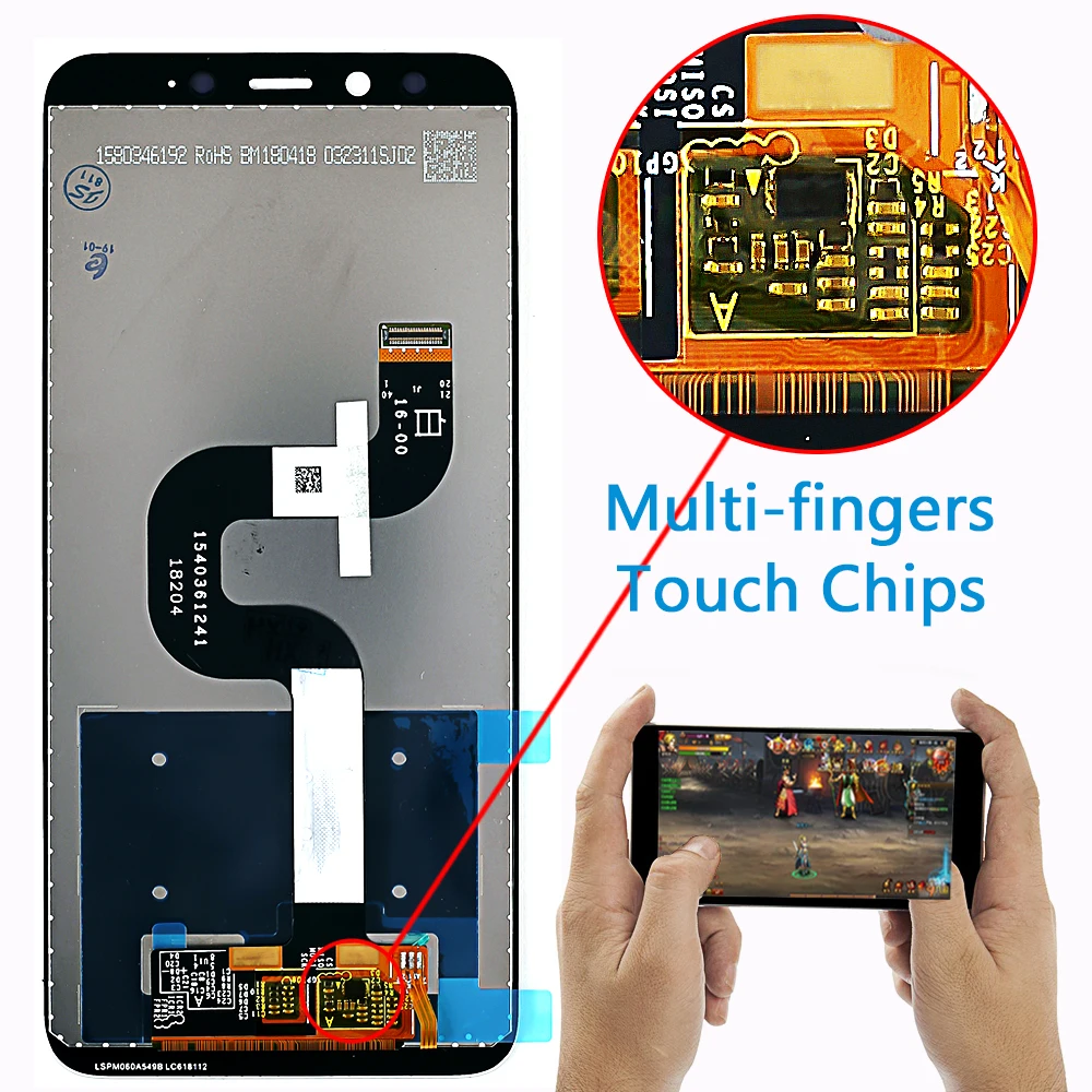 5,99 дюймовый ЖК-дисплей для xiaomi mi A2/6X2160*1080 рамка кодирующий преобразователь сенсорного экрана в сборе 10-Touch олеофобное покрытие инструменты
