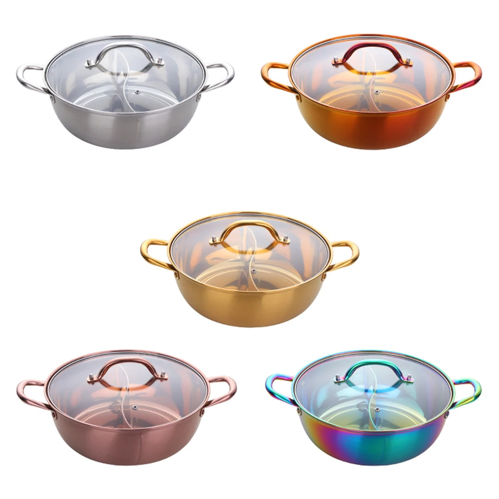 Горячий горшок из нержавеющей стали 304 с двумя вкусами домашний тяжелый