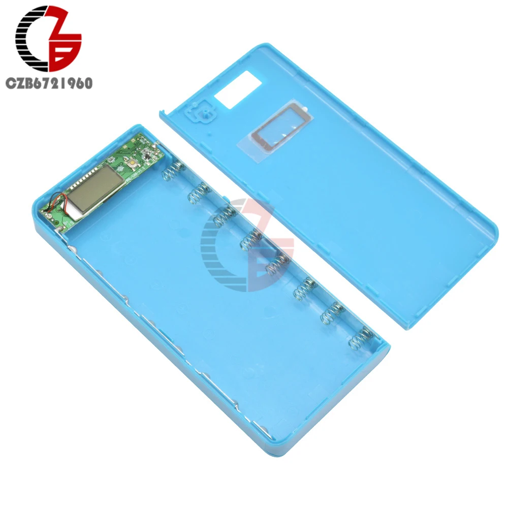 5 в двойной USB 8*18650 Внешний аккумулятор чехол для батареи DIY коробка для хранения с фонариком для iPhone samsung Xiaomi huawei Зарядка