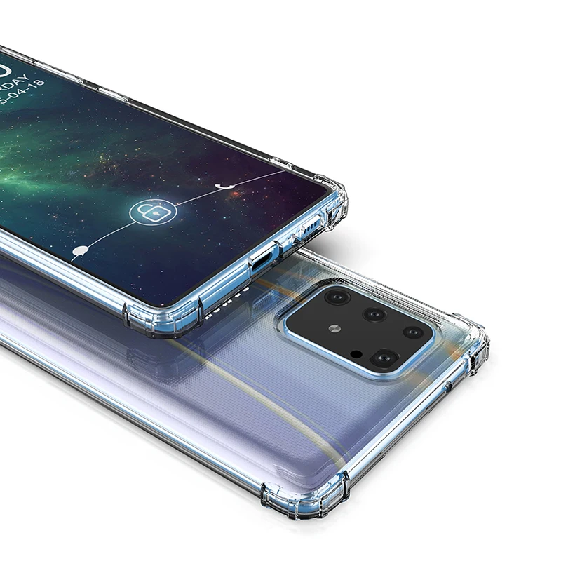 Противоударный Прозрачный чехол для Samsung A51 A71 прозрачный мягкий силиконовый