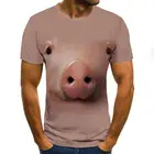 Новинка лета 2020, футболка с принтом в виде свиньи, женская футболка с коротким рукавом, уличная одежда, футболка с 3d принтом