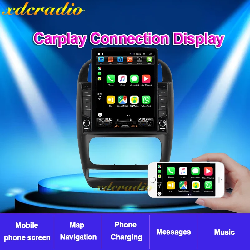 Xdcrradio 10 4 &quotэкран Tesla Style Android для Dodge Caravan Chrysler Pacifica автомагнитола DVD мультимедийный