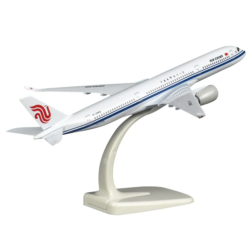 Модель самолета China Air A350 из металла масштабом 1:400, декорация с пластиковым основанием, подарок детям.