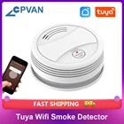 CPVan SM05W WiFi детектор дыма пожарная сигнализация Tuya APP Smart Life APP пожарный детектор датчик дыма детектор безопасности включает батарею