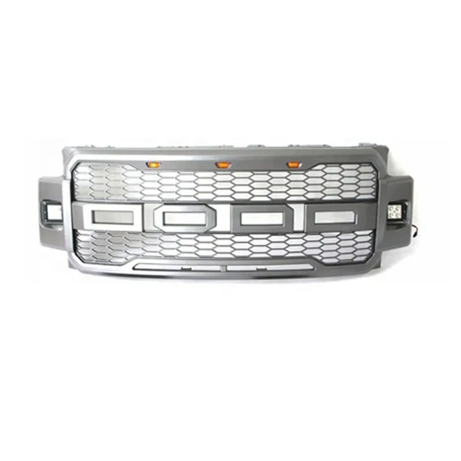 Серый/черный решетка гриль Led для Ford F250 F350 SuperDuty сталь Raptor стиль 2017 2018 2019|Номерной