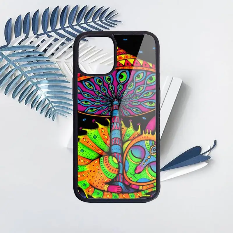 

Colourful Psychedelic Trippy pattern Phone Case PC for iPhone 11 12 pro XS MAX 8 7 6 6S Plus X 5S SE 2020 XR Luxury brand funda