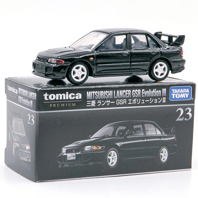 

Автомобильные двигатели Takara Tomy TOMICA Premium tp 23 Mitsubishi Lancer GSR Evolution III 1:61, литая под давлением металлическая модель, новые игрушки