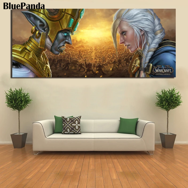 Картины Warcraftes World Battle For Azeroth настенные художественные принты для детской комнаты