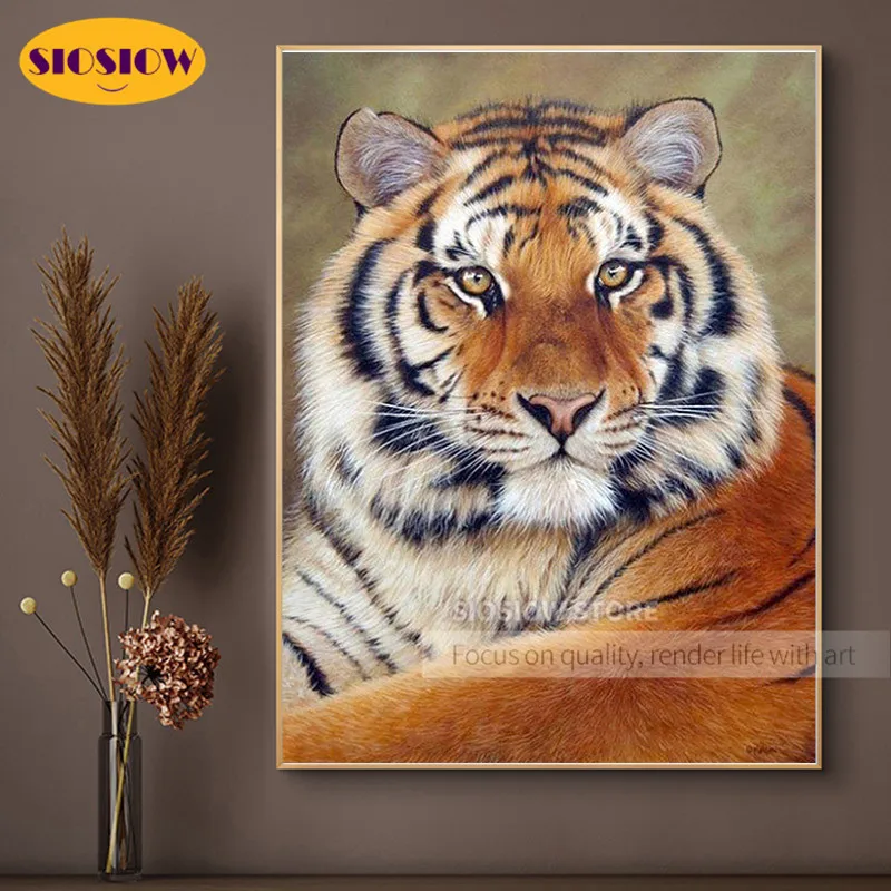 Алмазная живопись 5d сделай сам с головой тигра Набор для вышивки крестиком