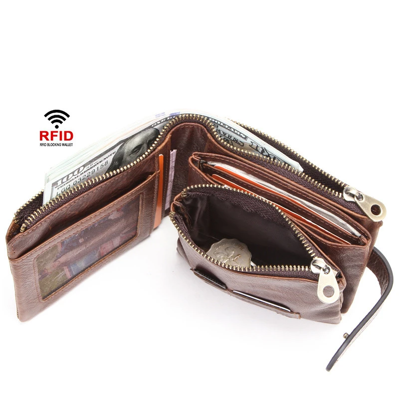 Мужские кошельки кошелек с отделением для карт и Rfid Мужской винтажный короткий