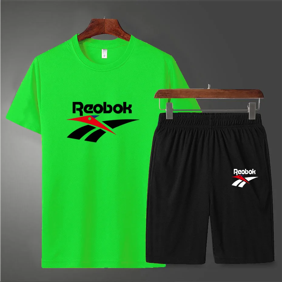 

Summer Men's Sportswear Brand Suit Tracksuit Sportswear Casual Wear Men Suit T-shirt +Sports Shorts Quick dry 2-Piece S-4XL Hot