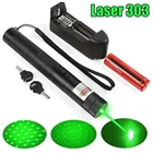 Высокомощный Зеленый Лазерный фонарь, яркая лампа, спичка 532nm, зеленая красная точка, лазерный светильник, мощная цветная ручка