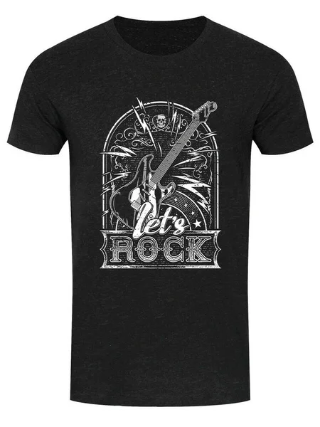 

T-shirt marl let's rock mens black