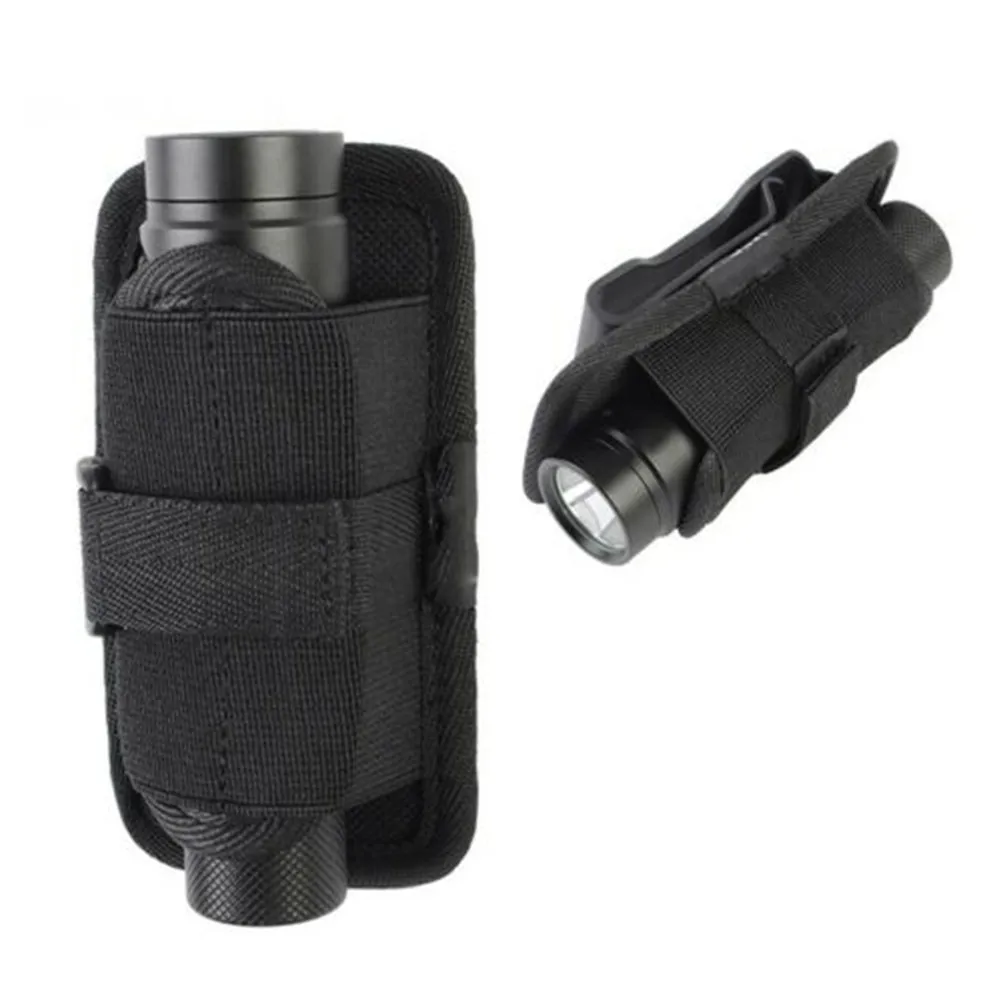 

360 Degrees Rotatable Flashlight Pouch Bag Torch Case For Belt Torch Hunting Accessory Nylon Strap High Quality Outdoor Tools