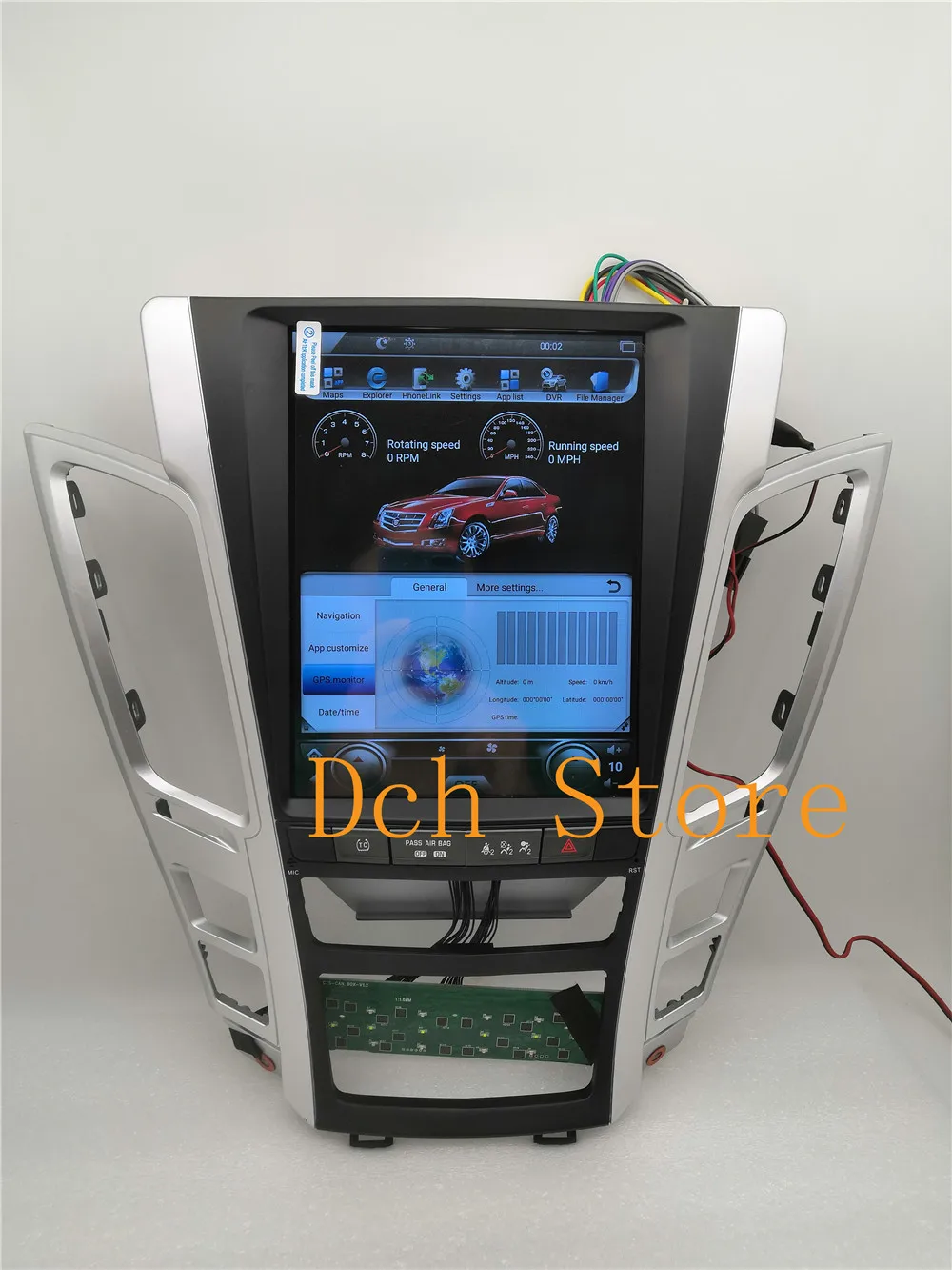 10,4 дюймов вертикальный экран Tesla стиль Android 8,1 автомобильный dvd-плеер gps для Cadillac старый CTS 2007-2012 навигация Радио стерео px6