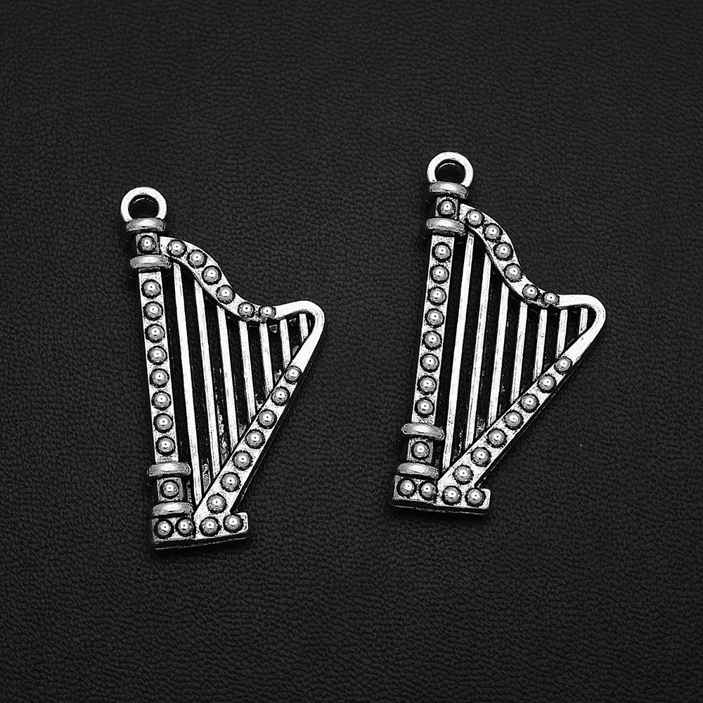 Посеребренные подвески в античном стиле для музыкальных инструментов смешанные