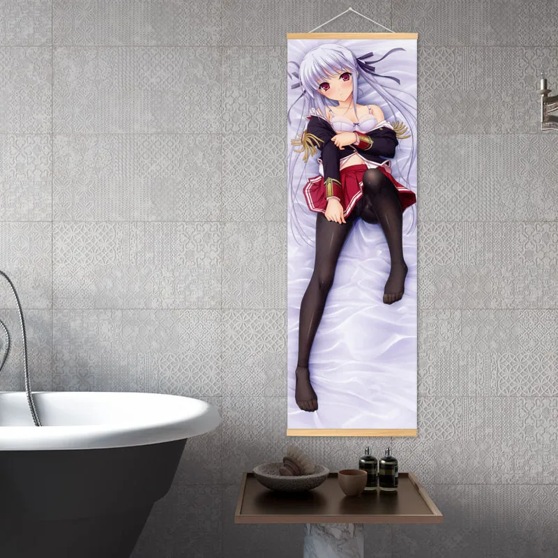 Привлекательные японские фигурки аниме высотой 90 см холщовые принты постеры для