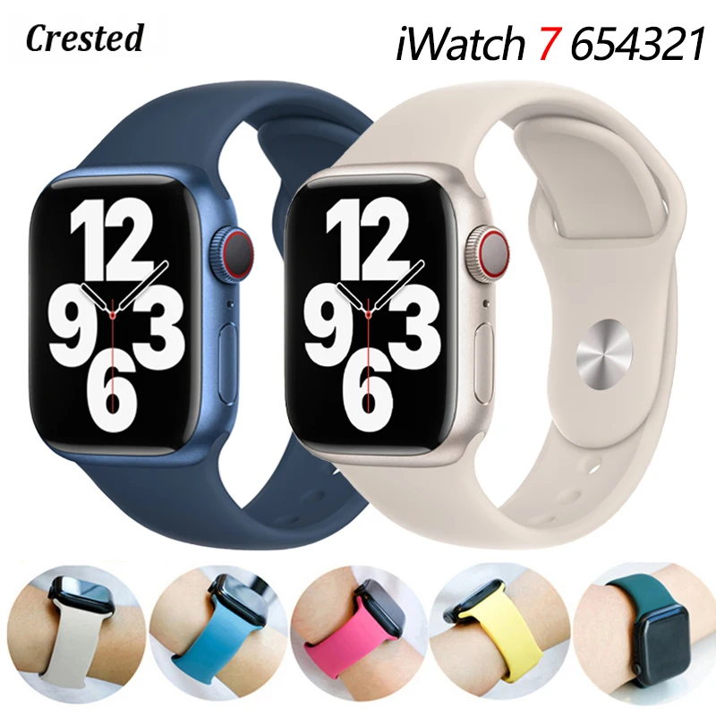 Silicone Strap For Apple Watch Band 44mm 40mm 38mm 42Mm Correa Iwatch Serie Se 6 5 4 3 Bracelet Apple Watch Series 7 45mm 41mm silicone strap for apple watch band 44mm 40mm 38mm 42mm breathable watchband correa bracelet iwatch serie 3 4 5 6 se 7 45mm 41mm