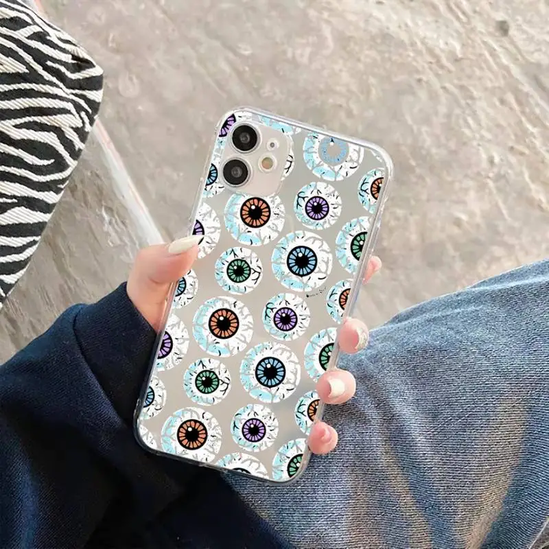 

Evil eyes Phone Case For iphone 12 11 8 7 6s 6 5 5s 5c se plus mini x xs xr pro max Transparent soft