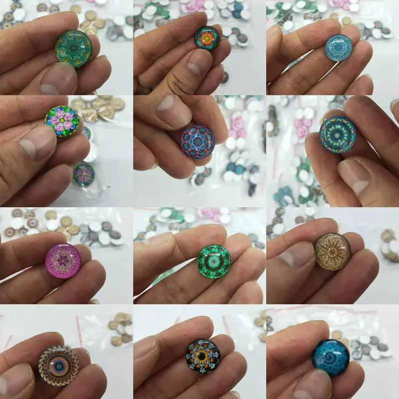 100 шт 18 мм круглые мозаичные плитки DIY хрустальные стеклянные камни для