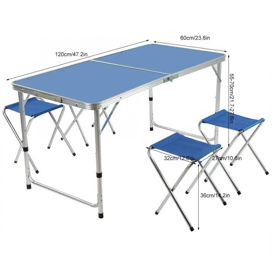 Открытый портативный складной Кемпинг Пикник обеденный стол набор с 4 стульями| |