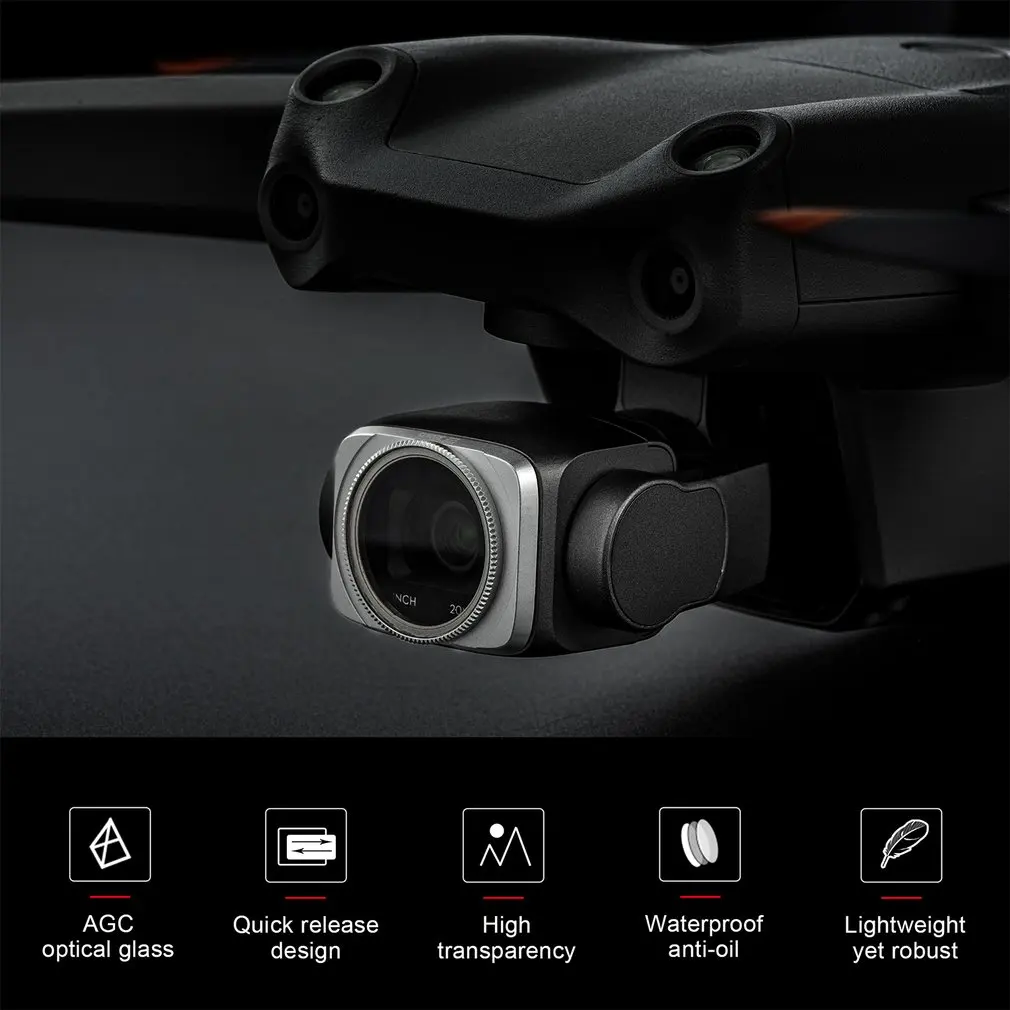 

4 Pieces STARTRC Comfortable ND8 + ND16 + ND32 + ND64 Drone Lens Filter For FPV 1109155 For FPV COMBO Lens