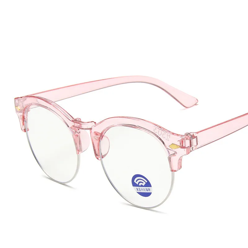 

New Fashion Oval Frame Children's Glasses Anti Blue Light Computer Eye Glasses For Boy Girl Blue
