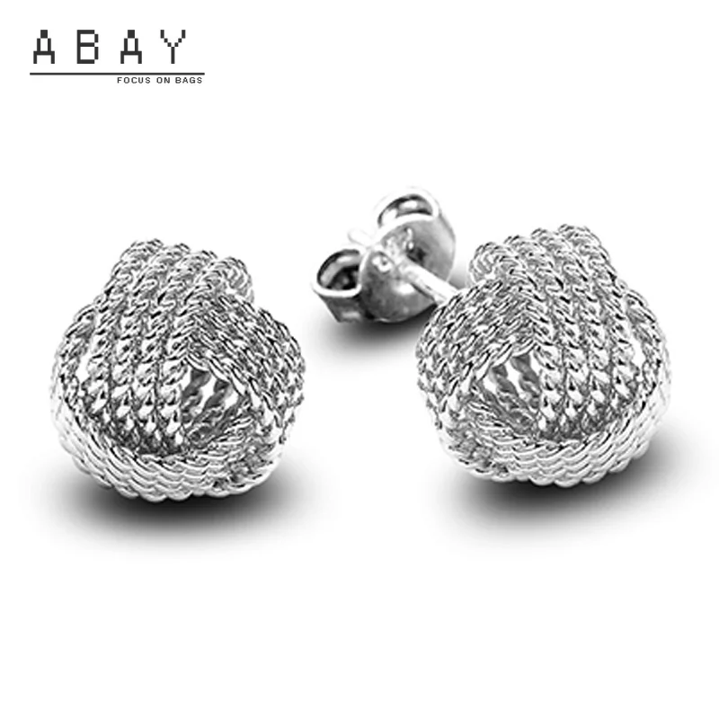 

S925 Silver Ball Woven Earrings Women New Fashion Hot Sale Simple Water Drop Temperament Elegant Luxury Design Sense Wholesale