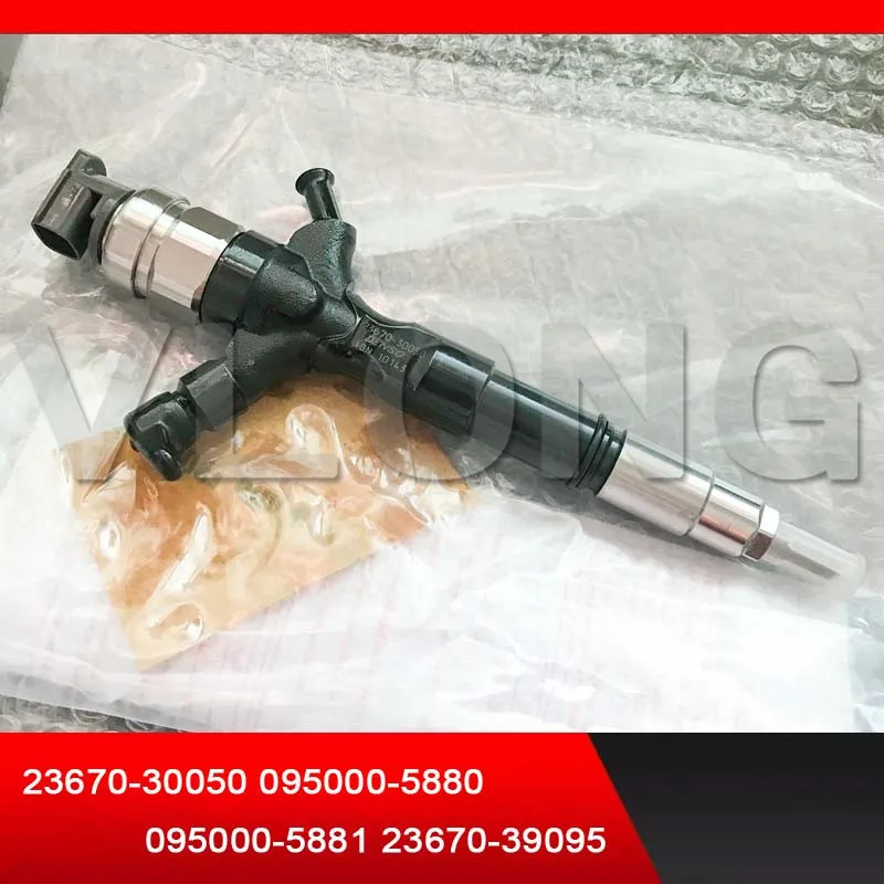 Подлинный COMMON RAIL дизельный инжектор для DE-NSO TOYOTA 2KD-FTV HIACE TURBO 23670-30050 095000-5880 095000-5881 23670-39095