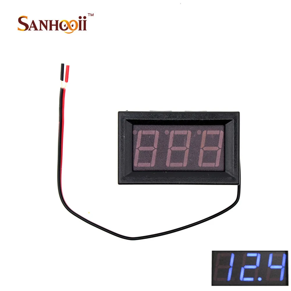 

Синий светодиодный цифровой вольтметр DC5.00-30.0V Вольт Датчик электрические инструменты Гаджеты ZM56