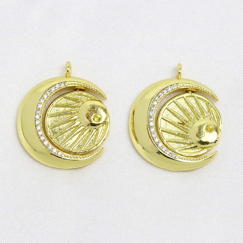 

20 Pcs 18k Gold Plated Zi Pendant Fashion Jewelry Charms Necklace Pendant accessories for jewelry Making 7616