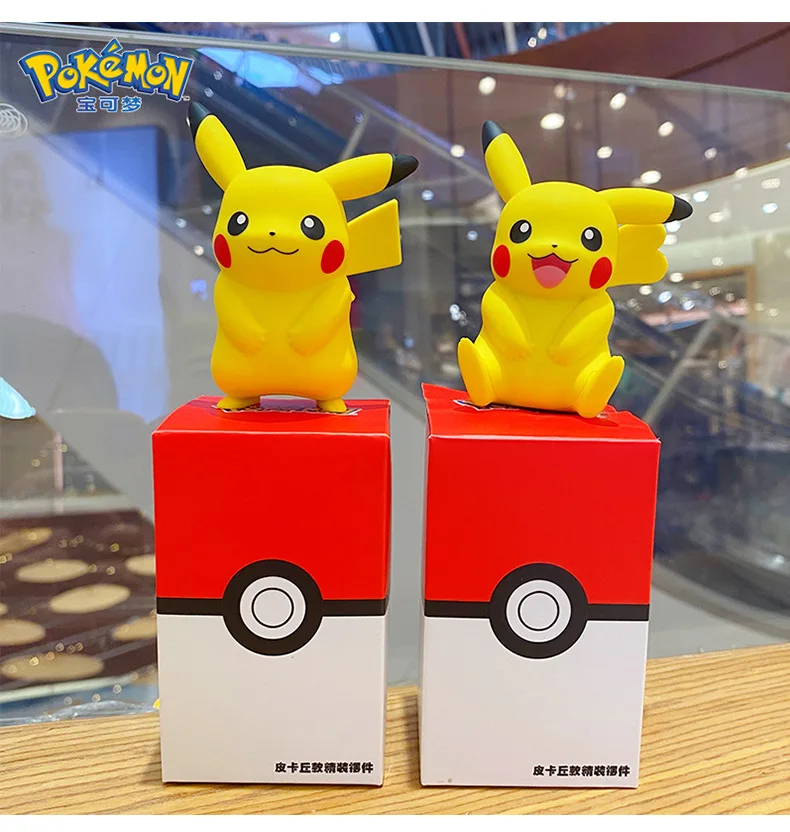

Pokemon Starry Dream Series Pikachu Car Decoration Lovers' Car Interior Ornaments Anime Figures with Plush Base Model Dolls Toy