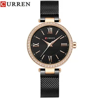 luxury women watch quartz watches curren stainless steel lady elegant dress wrist watch fashion gold girl gift clock reloj mujer
